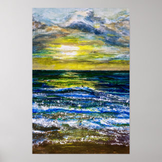 Poster - Zonsondergang Zee Moods