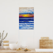 Poster - Zonsopgang aan Zee (Keuken)