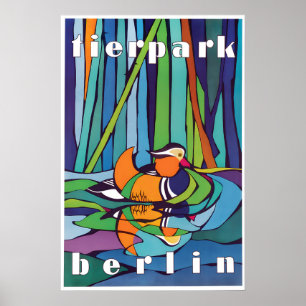 Poster Zoo Berlijn met eend