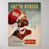 Poster - Zuid-Afrika door Qantas (Voorkant)