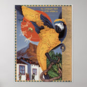 Poster Zuid-Amerika - Kaart (Voorkant)