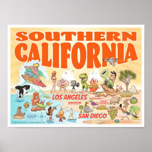 Poster Zuid-Californië (Voorkant)
