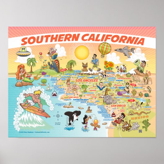 Poster Zuid-Californië (Voorkant)
