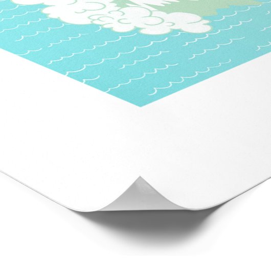 Poster Zuid-Californische Cartoon Map (Hoek)