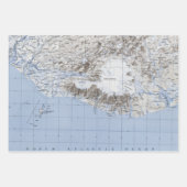 Poster Zuid-IJsland Kaart Inpakpapier Vel (Voorkant 2)