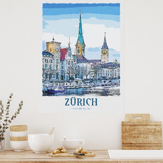 Poster Zurich (Keuken)