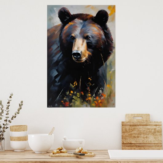 Poster | Zwart Beer | Olieverfstijl (Keuken)