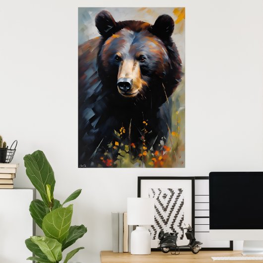 Poster | Zwart Beer | Olieverfstijl (Thuiskantoor)
