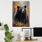 Poster | Zwart Beer | Olieverfstijl (Thuiskantoor)