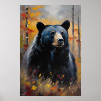 Poster | Zwart Beer | Olieverfstijl