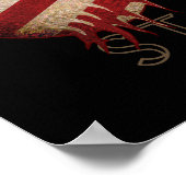 Poster - zwart - gitaarvlag - zwart (Hoek)