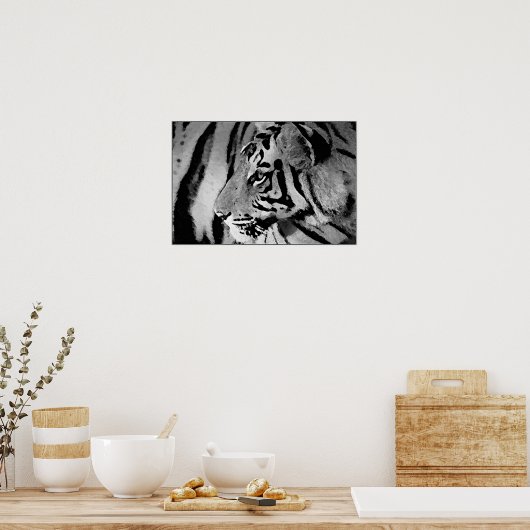 Poster zwart-wit (Keuken)