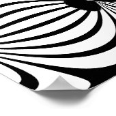 Poster zwart-wit, Abstract blok 3 (Hoek)