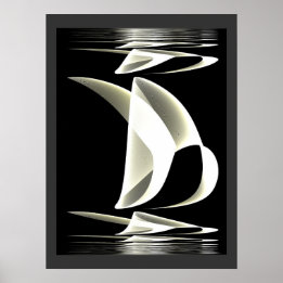 Poster zwart-wit stijlreflectie 2