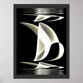 Poster zwart-wit stijlreflectie 2