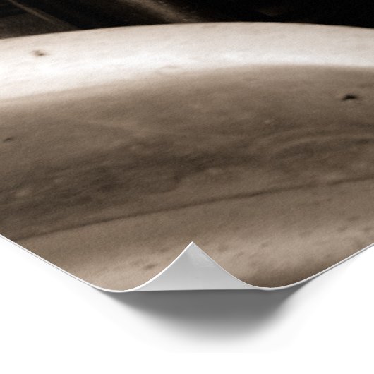 Poster zwart-wit vliegtuigmotor (Hoek)