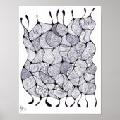 Poster zwart-wit Zia Tangle (Voorkant)