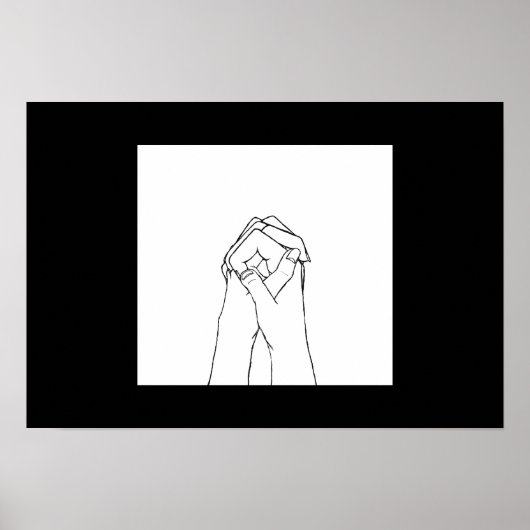 Poster zwarte en witte holte (Voorkant)