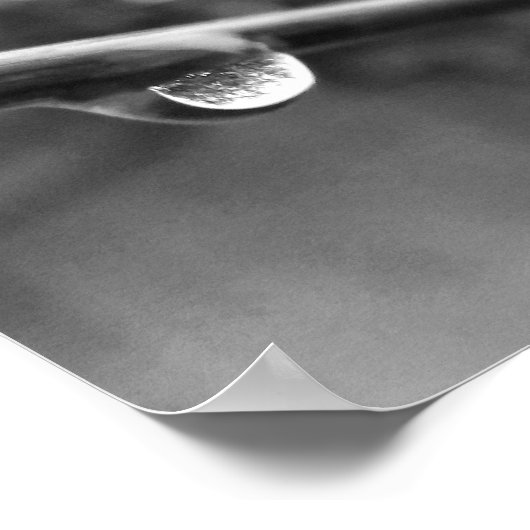 poster zwarte en witte waterdruppelfoto (Hoek)