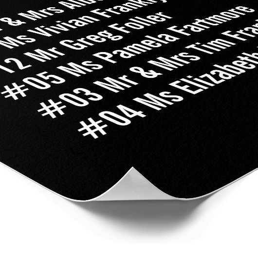 Poster Zwarte Floral (Hoek)