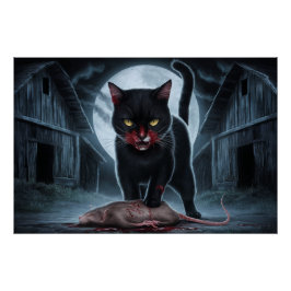Poster Zwarte Kat en Rat 05