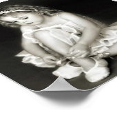 Poster - Zwarte & Witte Ballerina Foto (Hoek)