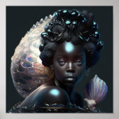 poster "Zwarte Zeemeermin 3" (Voorkant)