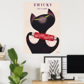 Poster Zwicky Cat van Donald Brun (Thuiskantoor)