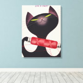Poster Zwicky Cat van Donald Brun Canvas Afdruk (Insitu (Houten vloer))