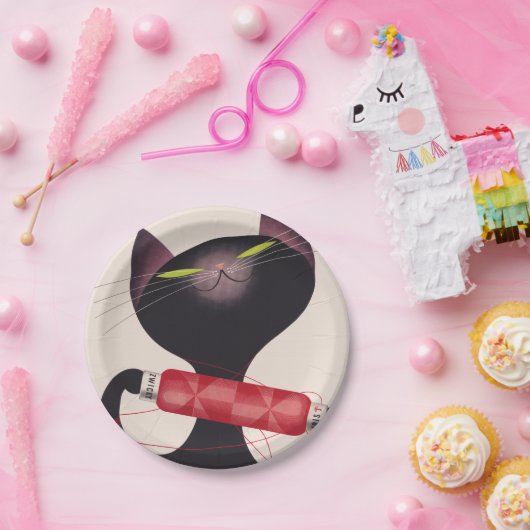 Poster Zwicky Cat van Donald Brun Papieren Bordje (Feest)