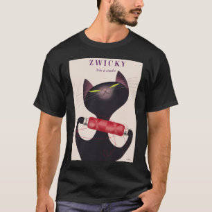 Poster Zwicky Cat van Donald Brun T-shirt