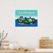 Poster Zwinktopia (Keuken)