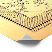 Poster Zwitserland-kaart (Hoek)