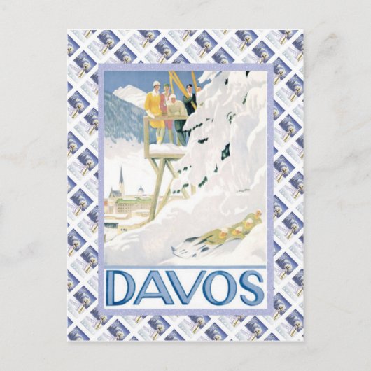  Poster Zwitserse Raulway, Davos Briefkaart (Voorkant)