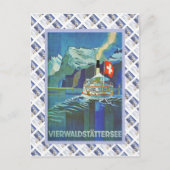  Poster Zwitserse Raulway, Vierwaldstattersee Briefkaart (Voorkant)