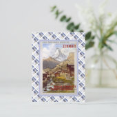  Poster Zwitserse Raulway, Zermatt Briefkaart (Staand voorkant)