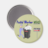 Posterarbeiders die willen — grappig magneet (Voorkant / Achterkant)