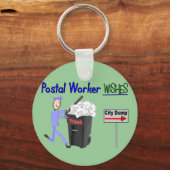 Posterarbeiders die willen — grappig sleutelhanger (Voorkant)