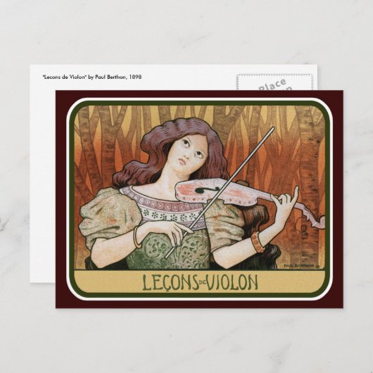 Postercard: Vioolles van Paul Berthon Briefkaart (Voorkant / Achterkant)