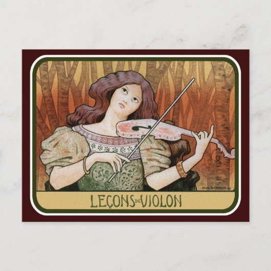 Postercard: Vioolles van Paul Berthon Briefkaart (Voorkant)