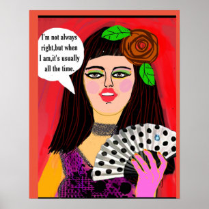 POSTERI heeft niet altijd gelijk, maar als ik ben, Poster