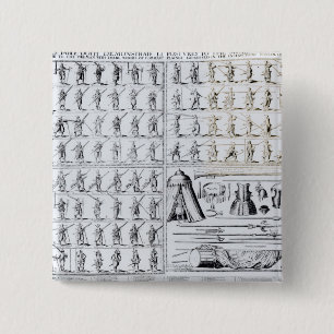 Posterijen voor musketiers en Pikemen Vierkante Button 5,1 Cm