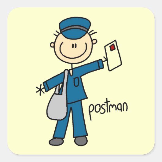 Posteringwerker Vierkante Sticker (Voorkant)