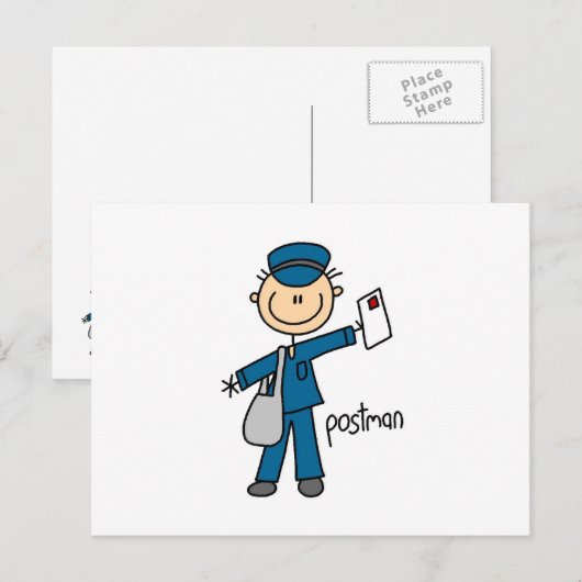 Posteringwerkersijkfiguur Briefkaart (Voorkant / Achterkant)