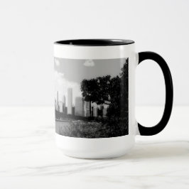 Posterized Chicago Skyline Coffee Mok