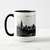Posterized Chicago Skyline Coffee Mok (Links)