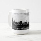 Posterized Chicago Skyline Coffee Mok (Voorkant links)