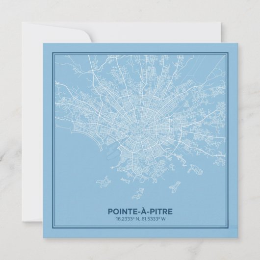 Posterkaart van Pointe-à-Pitre, Guadeloupe (Voorkant)
