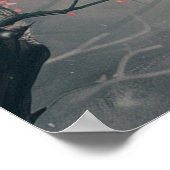 PosterKitsune Spirit – Japanese Fox in Blossom For Poster (Hoek)