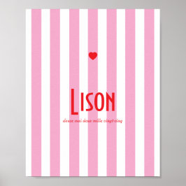 Posternaam Riviera rose Poster